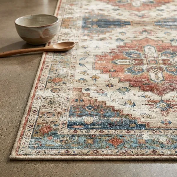 Grey_Floral_Printed_Polypropylene_Anti_Skid_Washable_Soft_Bedside_Runner_Carpet_40_X_120_Cm