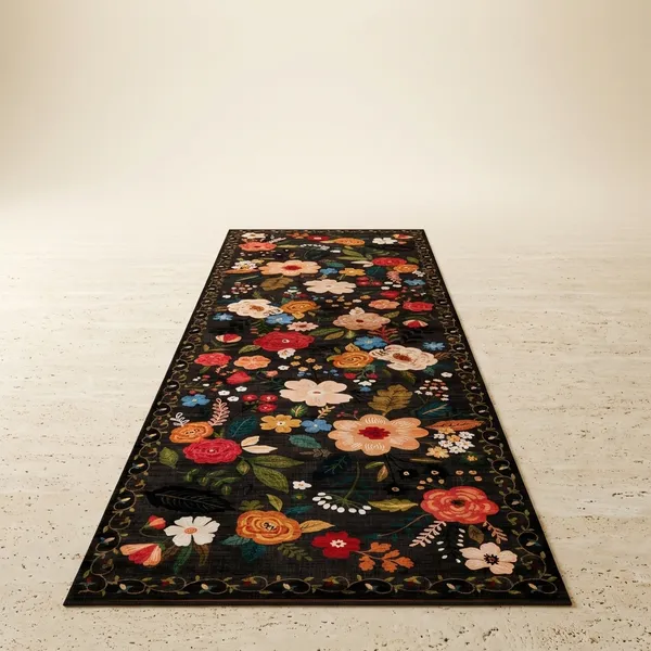 Traditional_Floral_Printed_Polypropylene_Anti_Skid_Washable_Soft_Bedside_Runner_Carpet_40_X_120_Cm