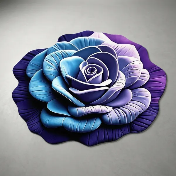 Blue_Purple_Floral_Plush_Diatomaceous_Earth_Floor_Mat_Soft_Super_Absorbent_Quick_Dry_Anti_Slip