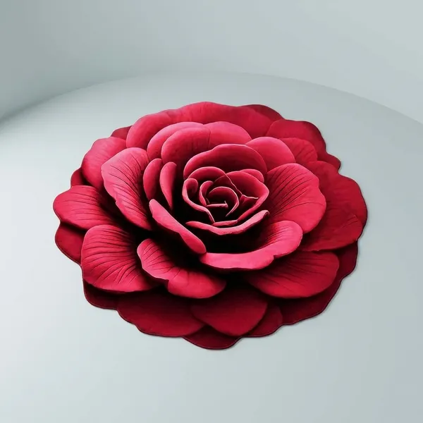 Maroon_Floral_Plush_Diatomaceous_Earth_Floor_Mat_Soft_Super_Absorbent_Quick_Dry_Anti_Slip