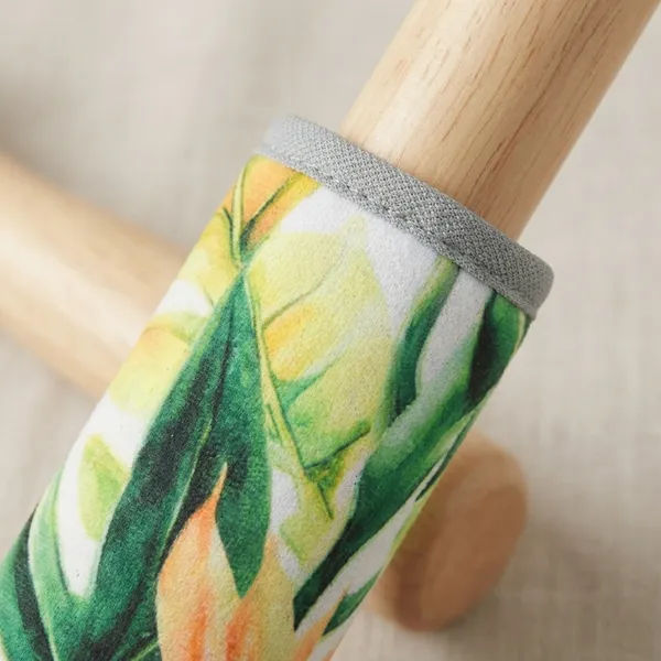 Pack_Of_2_Green_Fabric_Refrigerator_Handle_Cover