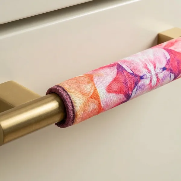 Pack_Of_2_Red_Fabric_Refrigerator_Cover_Handle_Combo