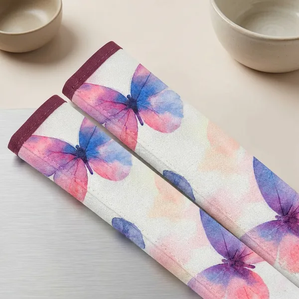 Pack_Of_2_Pink_Fridge_Handle_Cover_Non_Woven_Printed_Set