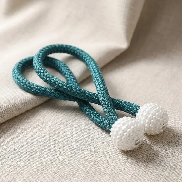 Pack_Of_2_Blue_Polyester_Curtain_Magnetic_Holder_Tassel_Tie_Back