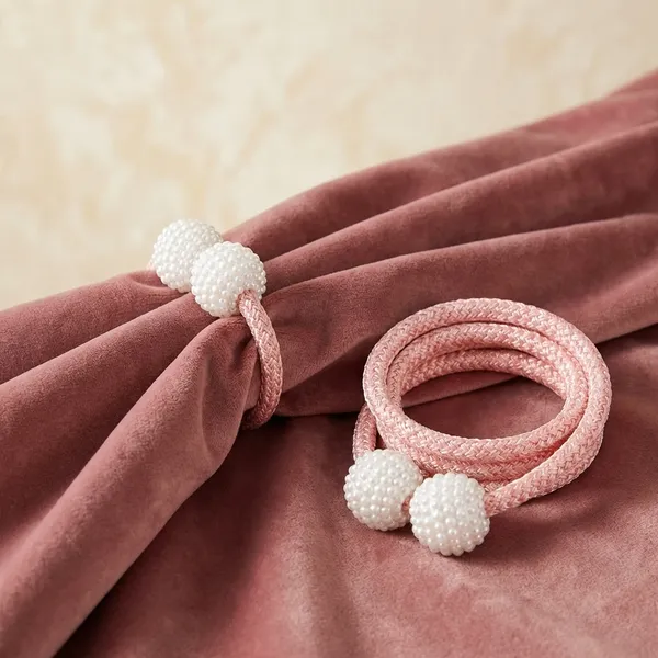 Pack_Of_2_Pink_Polyester_Curtain_Magnetic_Holder_Tassel_Tie_Back
