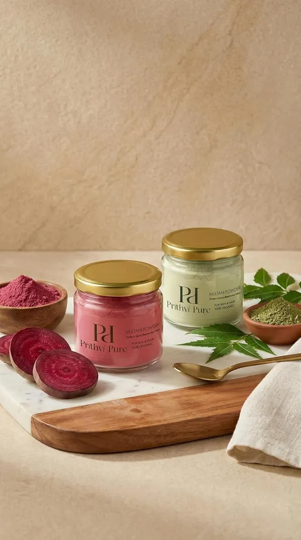 100%_Natural_Beetroot,_Neem_&_Multani_Mitti_Face_Pack_|_Hand-Made_Skincare_for_Glowing_Skin_|_Deep_Cleansing_&_Pimple_Control_|_Chemical-Free_Clay_Mask_for_Face_&_Hair