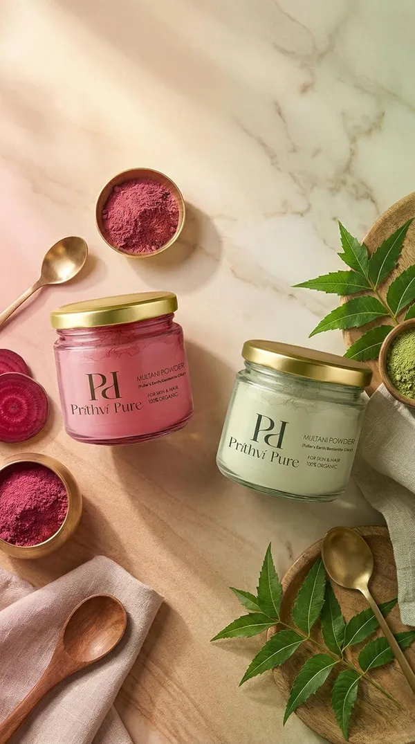100%_Natural_Beetroot,_Neem_&_Multani_Mitti_Face_Pack_|_Hand-Made_Skincare_for_Glowing_Skin_|_Deep_Cleansing_&_Pimple_Control_|_Chemical-Free_Clay_Mask_for_Face_&_Hair