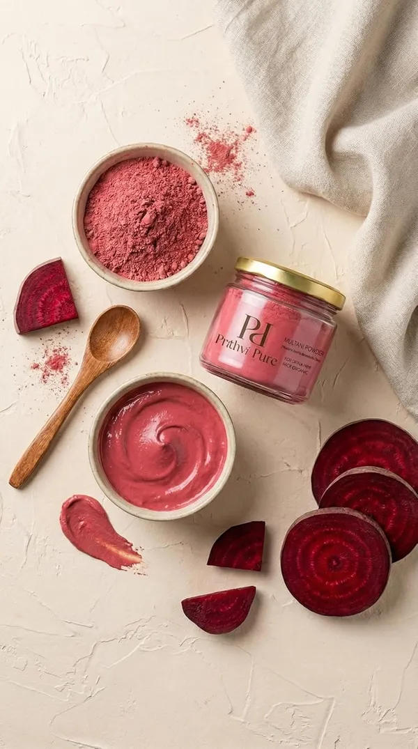 Beetroot_Multani_Mitti_Face_Pack_300g_|_Organic_Double_Filtered_Herbal_Clay_for_Bright_Skin_Glow_Oil_Control_Tan_Removal_|_Natural_Skincare
