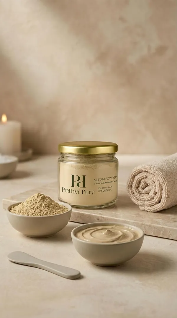 Multani_Mitti_300_gm_|_100%_Organic_Double_Filtered_Yellow_Mud_|_Face_Pack_for_Skin_&_Hair_|_Natural_Exfoliating_&_Soothing_Fuller's_Earth_Powder_|