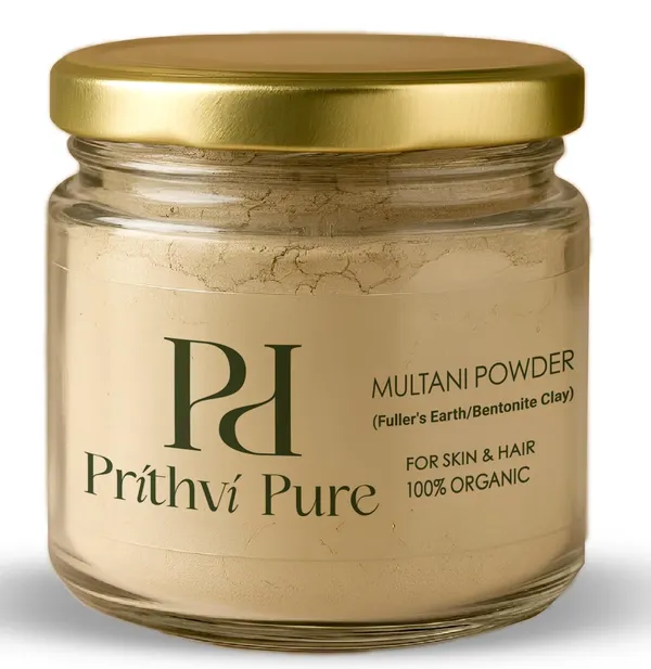 100%_Organic_Double_Filtered_White_Multani_Mitti_Clay_|_Face_Pack_for_Skin_&_Hair_|_Natural_Exfoliating_&_Soothing_Fuller's_Earth_Powder_|_300_gm_(Yellow_Mud)