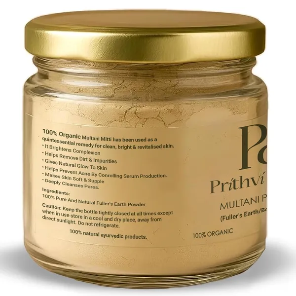 100%_Organic_Double_Filtered_White_Multani_Mitti_Clay_|_Face_Pack_for_Skin_&_Hair_|_Natural_Exfoliating_&_Soothing_Fuller's_Earth_Powder_|_300_gm_(Yellow_Mud)
