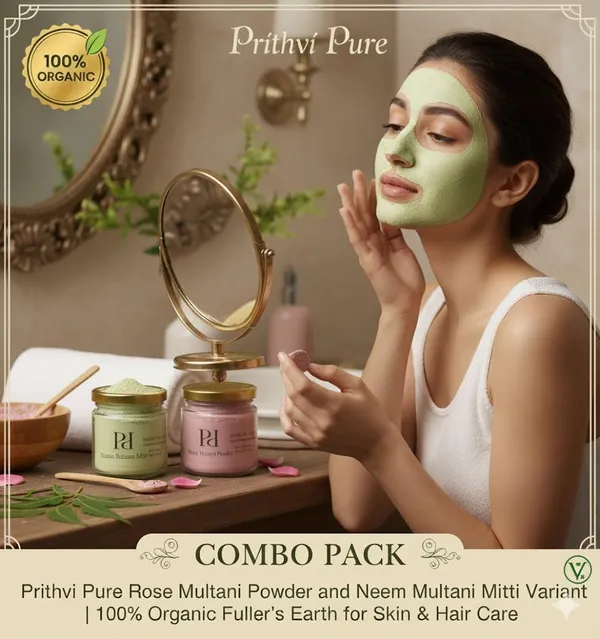 Multani_Mitti_Combo_Set_100g_–_Rose_&_Neem_|_100%_Organic_Fuller’s_Earth_for_Face_Hair_&_Skin_Care_|_Natural_Oil_Control_Acne_Tan_Removal
