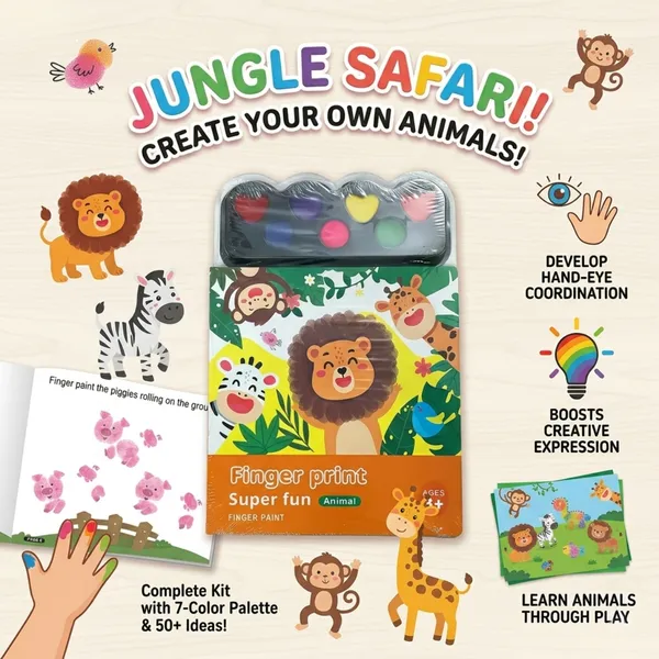 Animal_Finger_Painting_Activity_Book_with_7_Washable_Colors_|_Mess-Free_Finger_Print_Art_Kit_