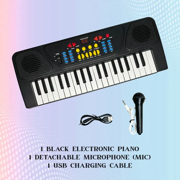 Black_Premium_Plastic_Kids_Piano_With_Mic_For_Kids