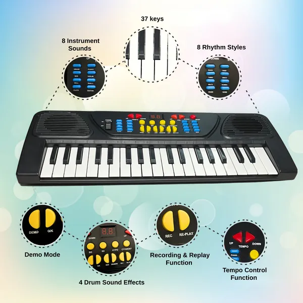 Black_Premium_Plastic_Kids_Piano_With_Mic_For_Kids
