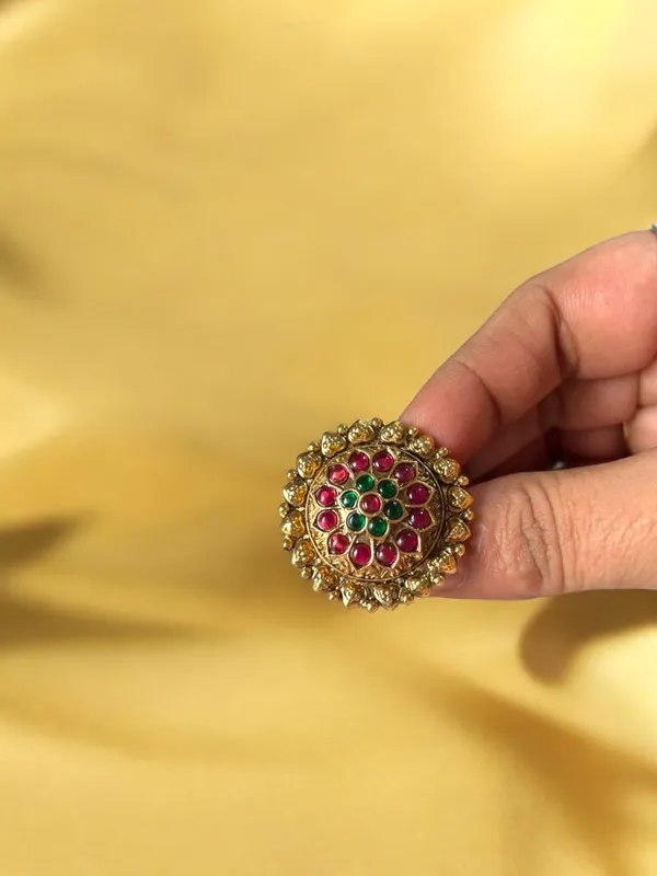 Multicolour_Fashion__Traditional_Stylish_Gold_Plated_Ring_for_Women