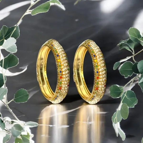 Golden_Traditional_Pearl_Studded_Gold_Plated_Bangles_For_Women_-_Set_Of_2