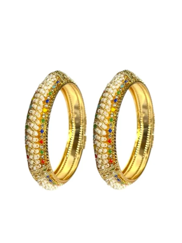 Golden_Traditional_Pearl_Studded_Gold_Plated_Bangles_For_Women_-_Set_Of_2