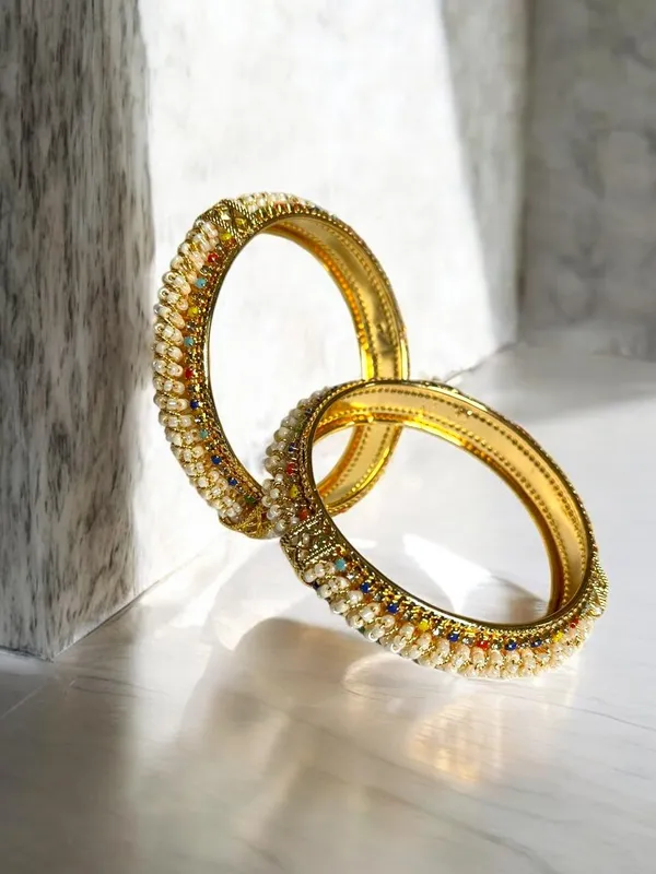 Golden_Traditional_Pearl_Studded_Gold_Plated_Bangles_For_Women_-_Set_Of_2