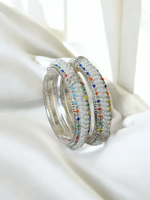 Silver_Traditional_Pearl_Studded_Gold_Plated_Bangles_For_Women_Set_Of_2