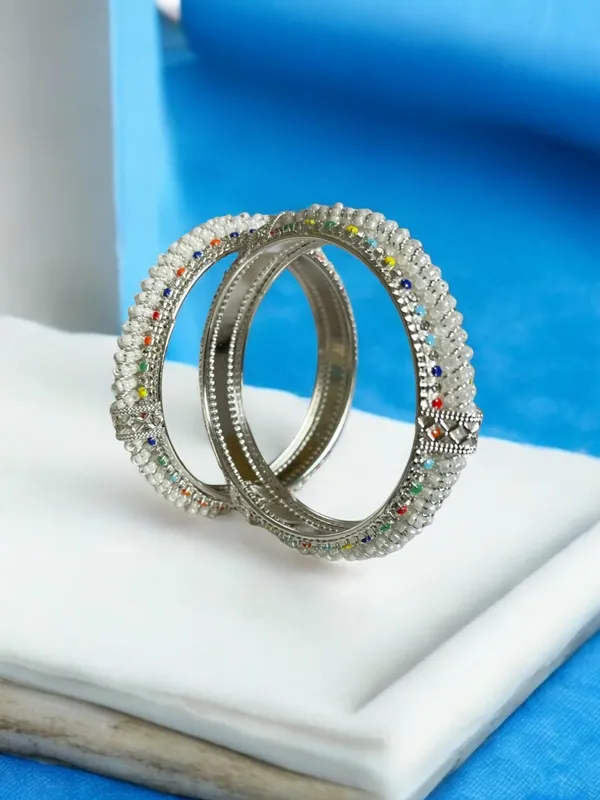 Silver_Traditional_Pearl_Studded_Gold_Plated_Bangles_For_Women_Set_Of_2