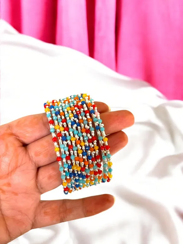 Multicolour_Beaded_Bangles_Set_For_Women_(12_Pieces)