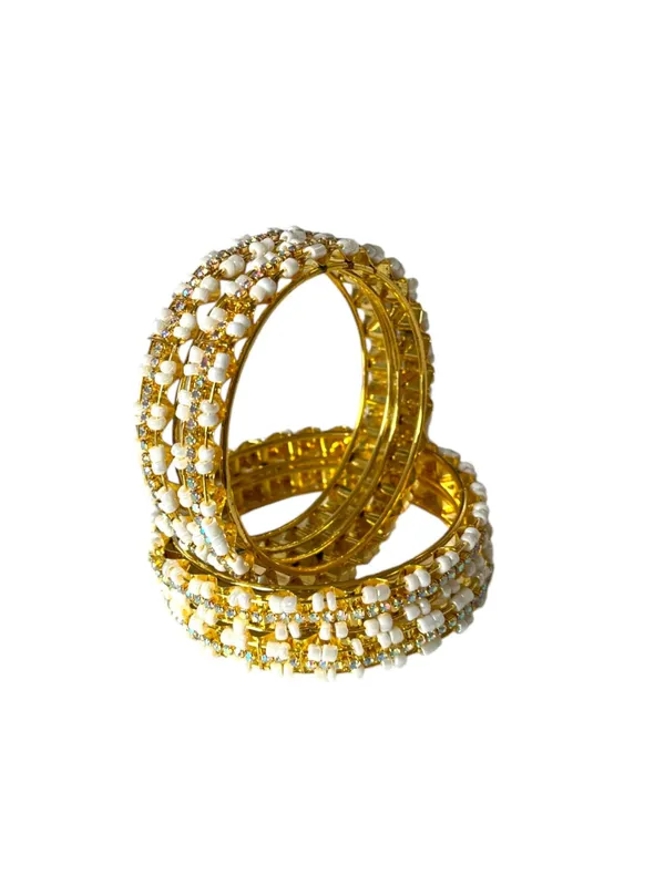 Golden_Pearl_Rainbow_Stones_Studded_Gold_Plated_Bangles_For_Women