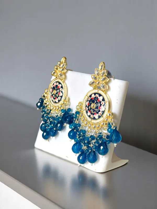 Blue_Gold_Plated_Traditional_Floral_Kundan_Studded_Minakari_Jhumki_Earrings_For_Women