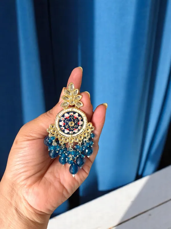 Blue_Gold_Plated_Traditional_Floral_Kundan_Studded_Minakari_Jhumki_Earrings_For_Women