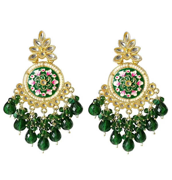 Green_Gold_Plated_Traditional_Floral_Kundan_Studded_Minakari_Jhumki_Earrings_For_Women