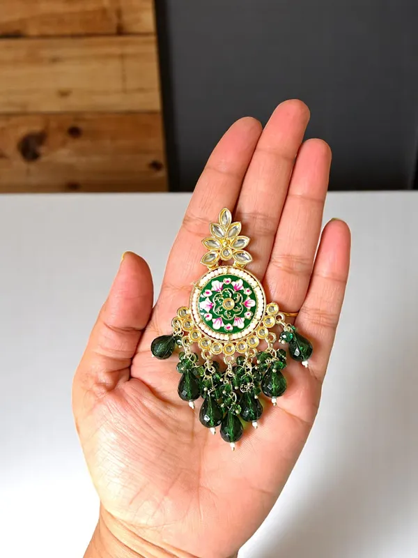 Green_Gold_Plated_Traditional_Floral_Kundan_Studded_Minakari_Jhumki_Earrings_For_Women