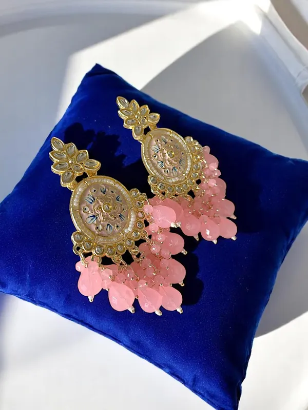 Light_Pink_Gold_Plated_Traditional_Floral_Kundan_Studded_Minakari_Jhumki_Earrings_For_Women