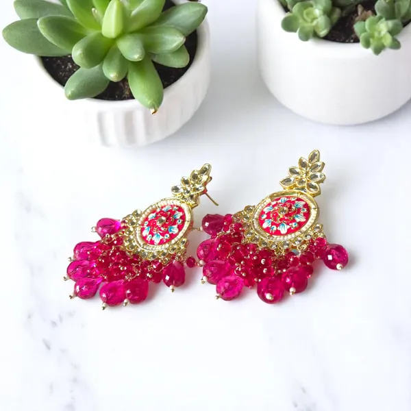 Pink_Gold_Plated_Traditional_Floral_Kundan_Studded_Minakari_Jhumki_Earrings_For_Women