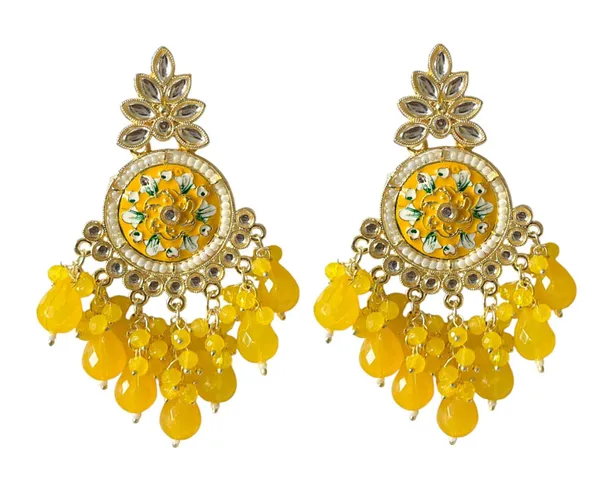 Yellow_Gold_Plated_Traditional_Floral_Kundan_Studded_Minakari_Jhumki_Earrings_For_Women