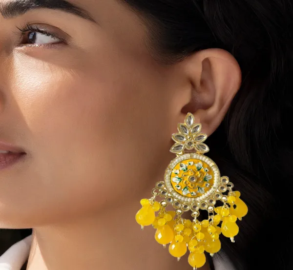 Yellow_Gold_Plated_Traditional_Floral_Kundan_Studded_Minakari_Jhumki_Earrings_For_Women