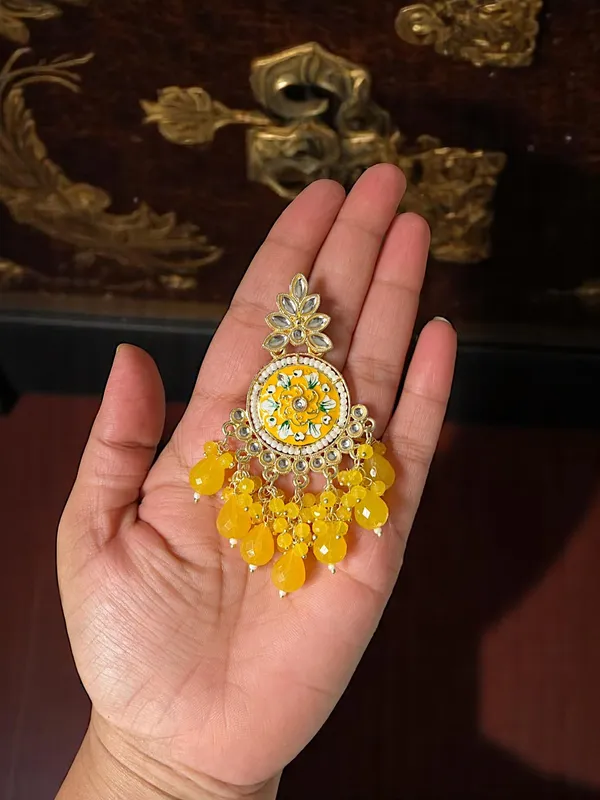 Yellow_Gold_Plated_Traditional_Floral_Kundan_Studded_Minakari_Jhumki_Earrings_For_Women