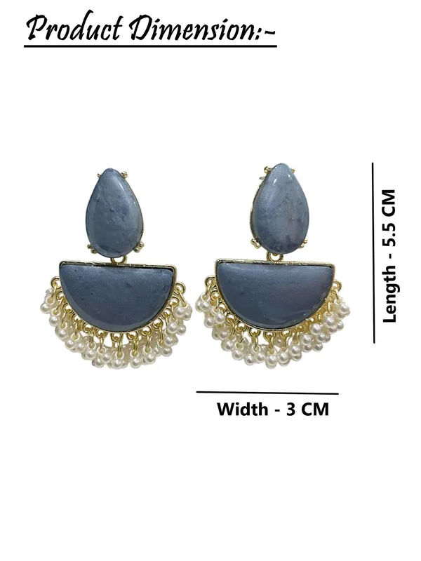Grey_Green_Stone_Half_Moon_Designer_Earrings_With_Pearl_Detailing_For_Women