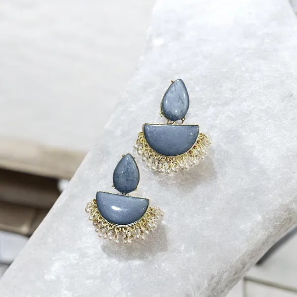 Grey_Green_Stone_Half_Moon_Designer_Earrings_With_Pearl_Detailing_For_Women