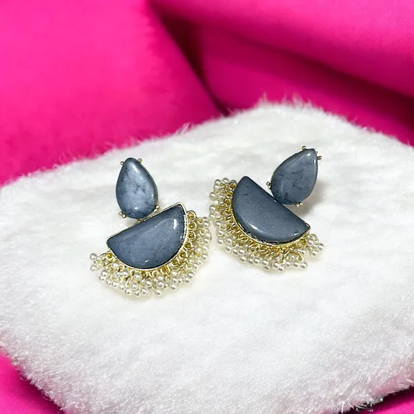 Grey_Green_Stone_Half_Moon_Designer_Earrings_With_Pearl_Detailing_For_Women