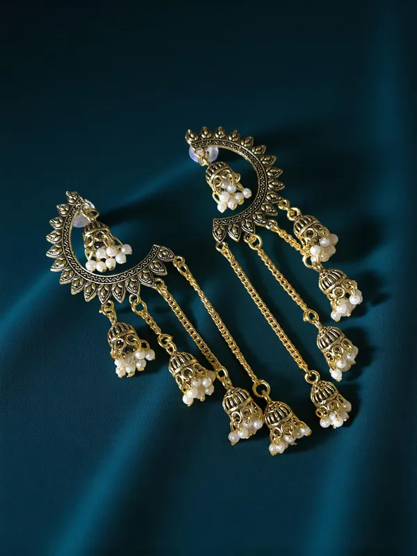 Bronze_Traditional_Half_Moon_Chandbali_Earrings_For_Women_With_Long_Jhumki_Chains