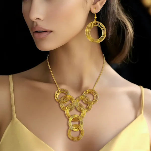 Golden_Bold_Gold-Tone_Stylish_Statement_Ring_Necklace_Set_With_Earrings_For_Women