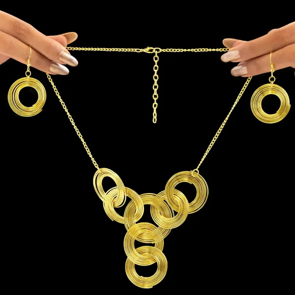 Golden_Bold_Gold-Tone_Stylish_Statement_Ring_Necklace_Set_With_Earrings_For_Women