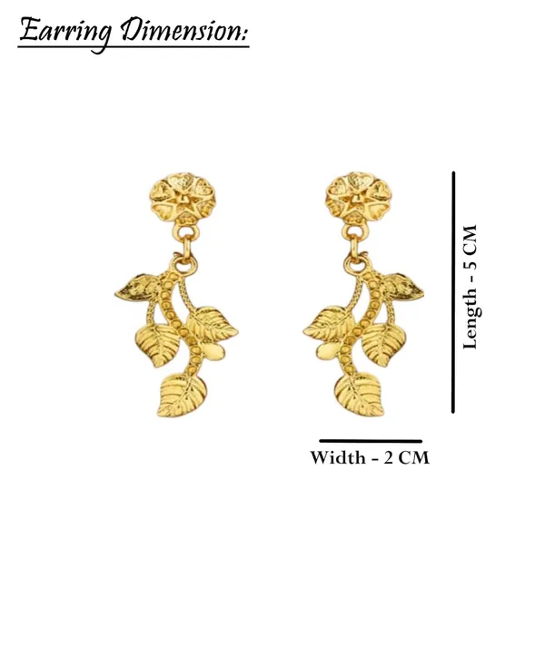 Multicolour_Fashion_Trendy_Gold_Plated_Leaf_Design_Necklace_Set_For_Women