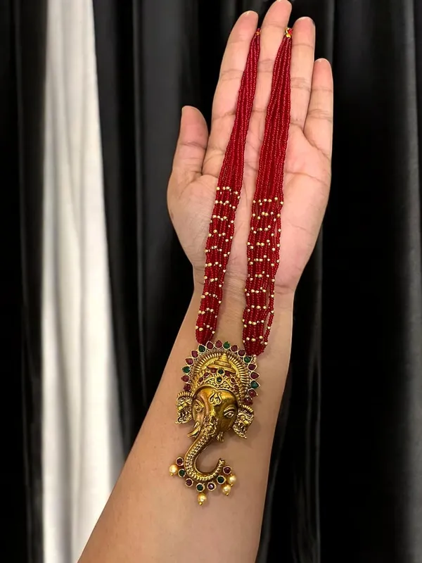 Multicolour_Long_Beaded_Necklace_with_Earring_For_Women