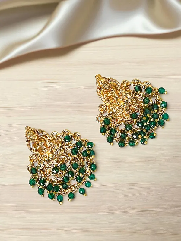 Multicolour_Traditional_Laxmi_Ji_Temple_Earrings_For_Women_And_Girls
