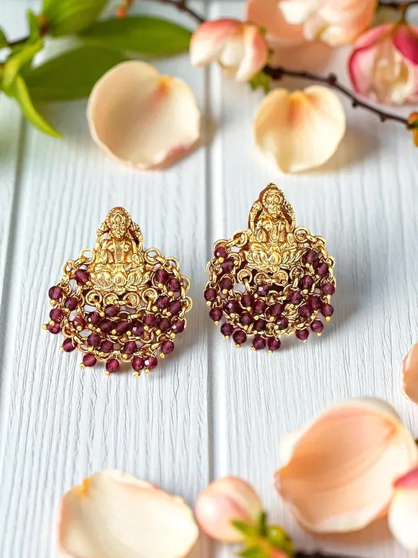 Multicolour_Traditional_Laxmi_Ji_Temple_Earrings_For_Women_And_Girls