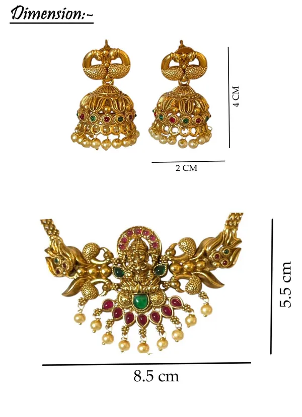 Maroon_Pearl_Choker_Traditional_Temple_Necklace_Goddess_Laxmi_Jewellery_Set_With_Jhumki_Earrings_For_Women