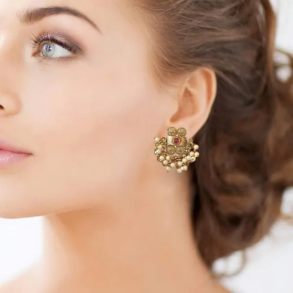 Multicolour__Traditional_Temple_Design_Gold-Plated_Pearl_Drop_Earrings_for_Women