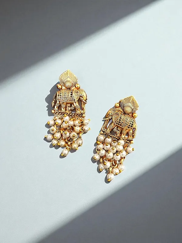 Multicolour__Traditional_Temple_Design_Gold-Plated_Pearl_Drop_Earrings_for_Women