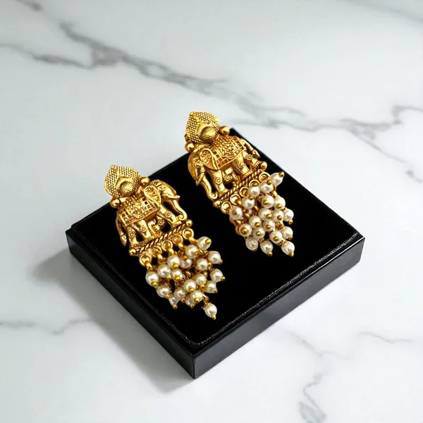Multicolour__Traditional_Temple_Design_Gold-Plated_Pearl_Drop_Earrings_for_Women